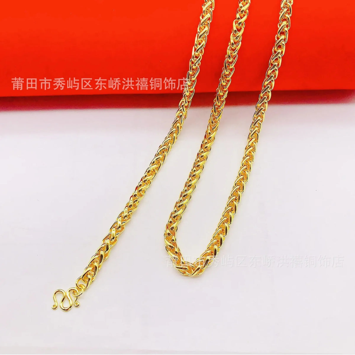 24K Gold AU999 Unisex Necklaces. Shining pure gold, classic and versatile, showing extraordinary taste!