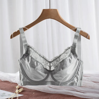 Women's Bra Large Sizes Push Up Bra Sexy Lace Thin Transparent Bras for Women Full Cup D E F G H Plus Size Bra Female Underwear