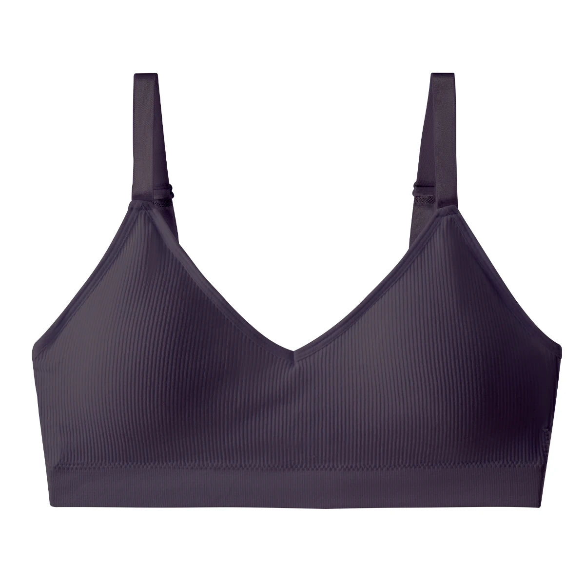 New Large-Sized Women'S Bra With Loop Connection Design, No Steel Ring, No Trace, Comfortable Ribbed Gathering Bra