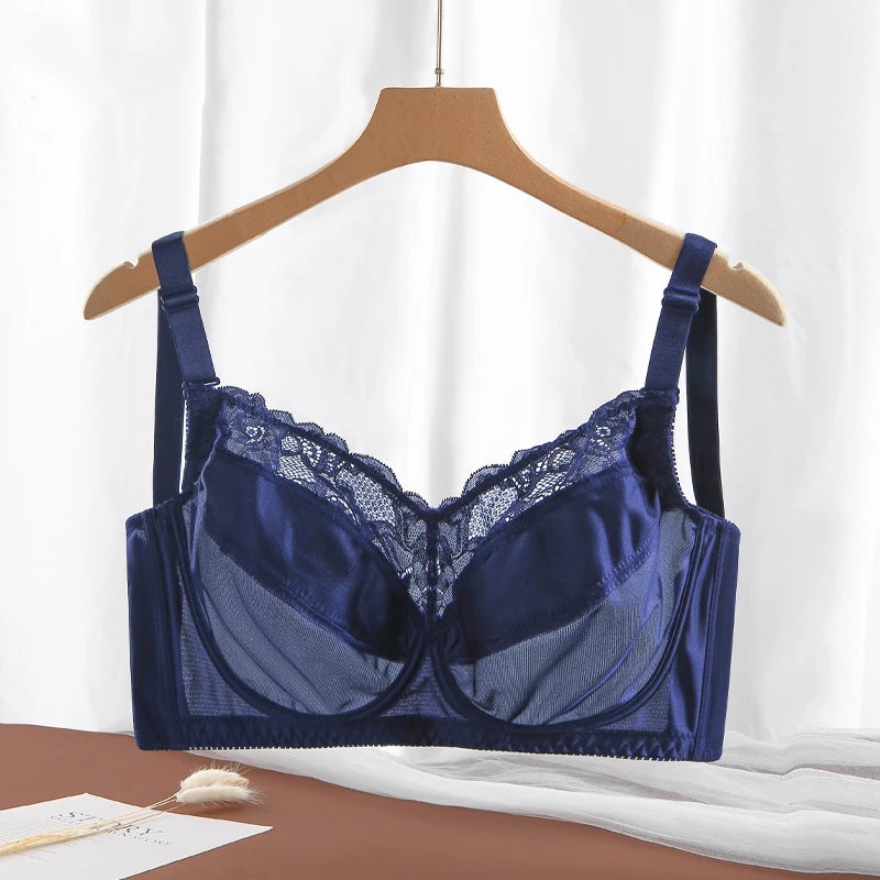 Women's Bra Large Sizes Push Up Bra Sexy Lace Thin Transparent Bras for Women Full Cup D E F G H Plus Size Bra Female Underwear