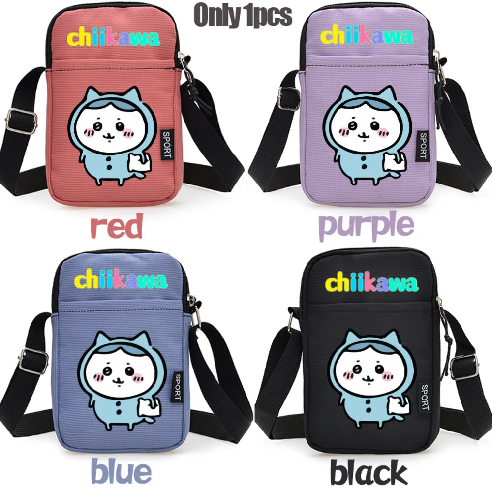 Nanka Chiisakute Kawaii Yatsu Zipper Handbag Wallet Purse Chiikawa Storage Candy Bag Hachiware Usagi Shoulder Bag Birthday Gift