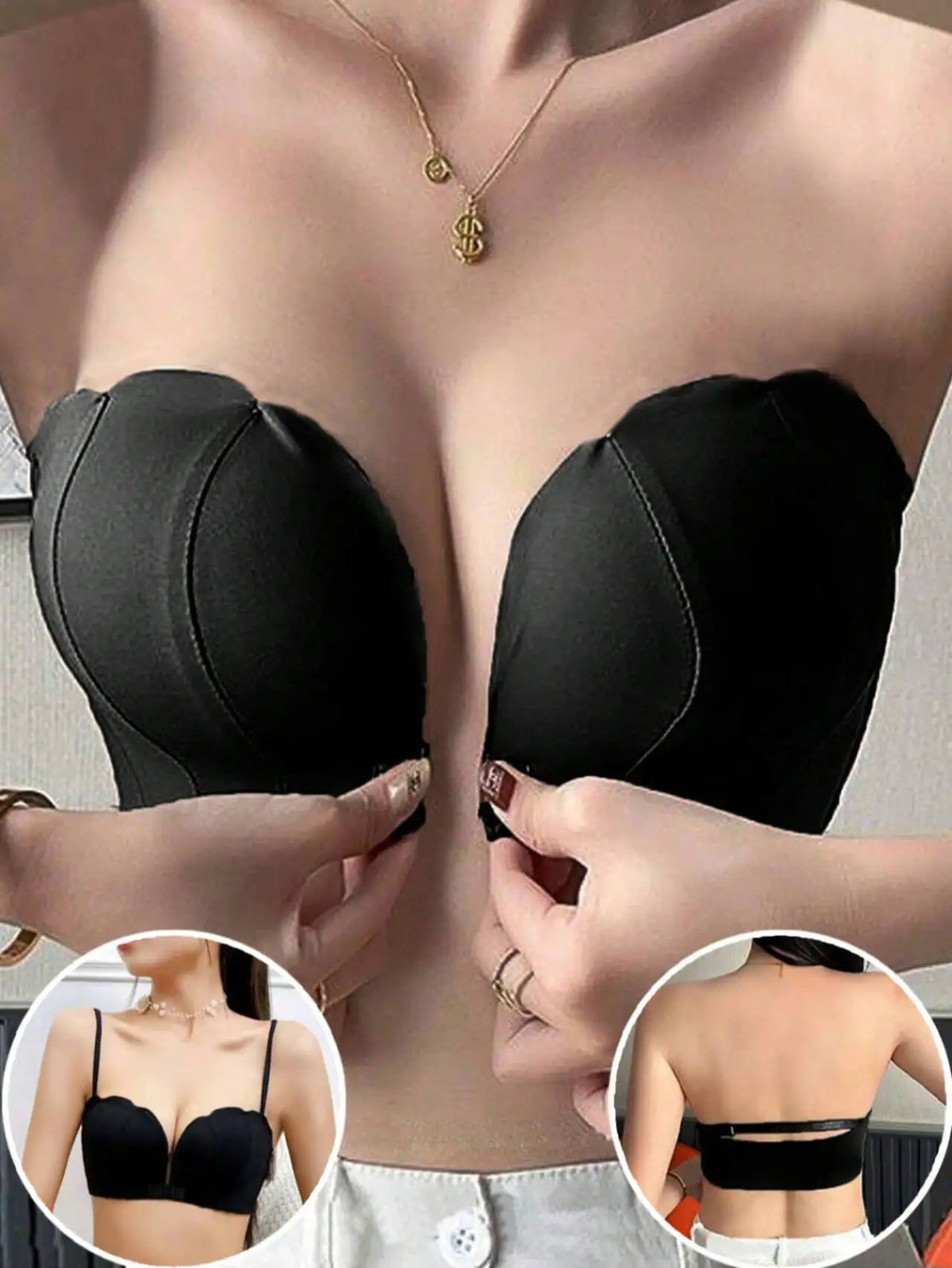 Women's Wireless shell shaped front button Bra with beautiful back suitable for small breasts Pad Lingerie