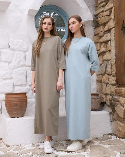 AS SS26 oversize loose T-shirt dress + V neck T-shirt  + skirt  set casual style  woman clothes