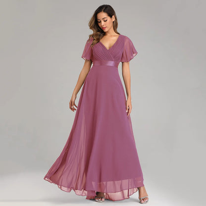 ICCLEK Plus Size Women Clothing Party Evening Dresses Elegant And Pretty Women'S Dresses Chiffon Soft Vestidos De Noche Tallas G