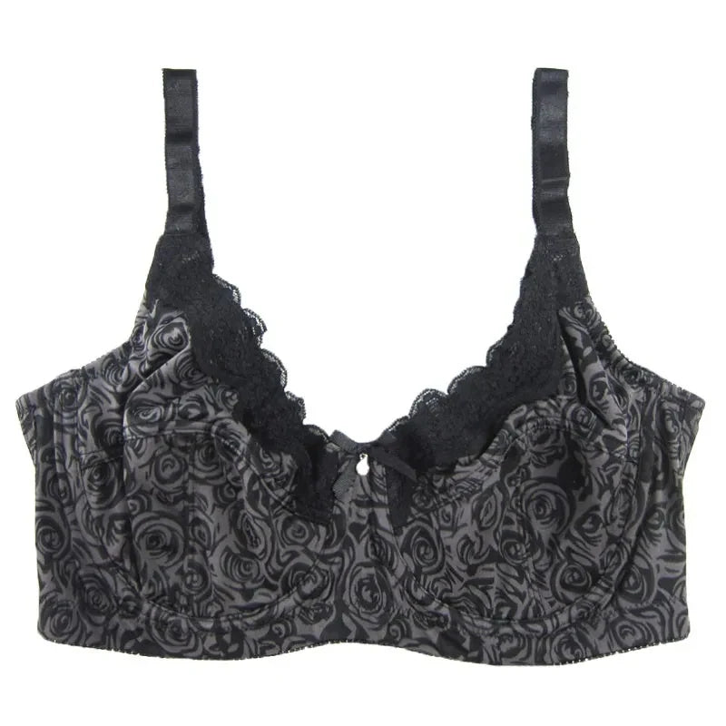 D0295 High Quality Sexy Plus Size Bra  Fashion Polka Dot Women's Bra  Brown/Gray/Black/36-46/C-G