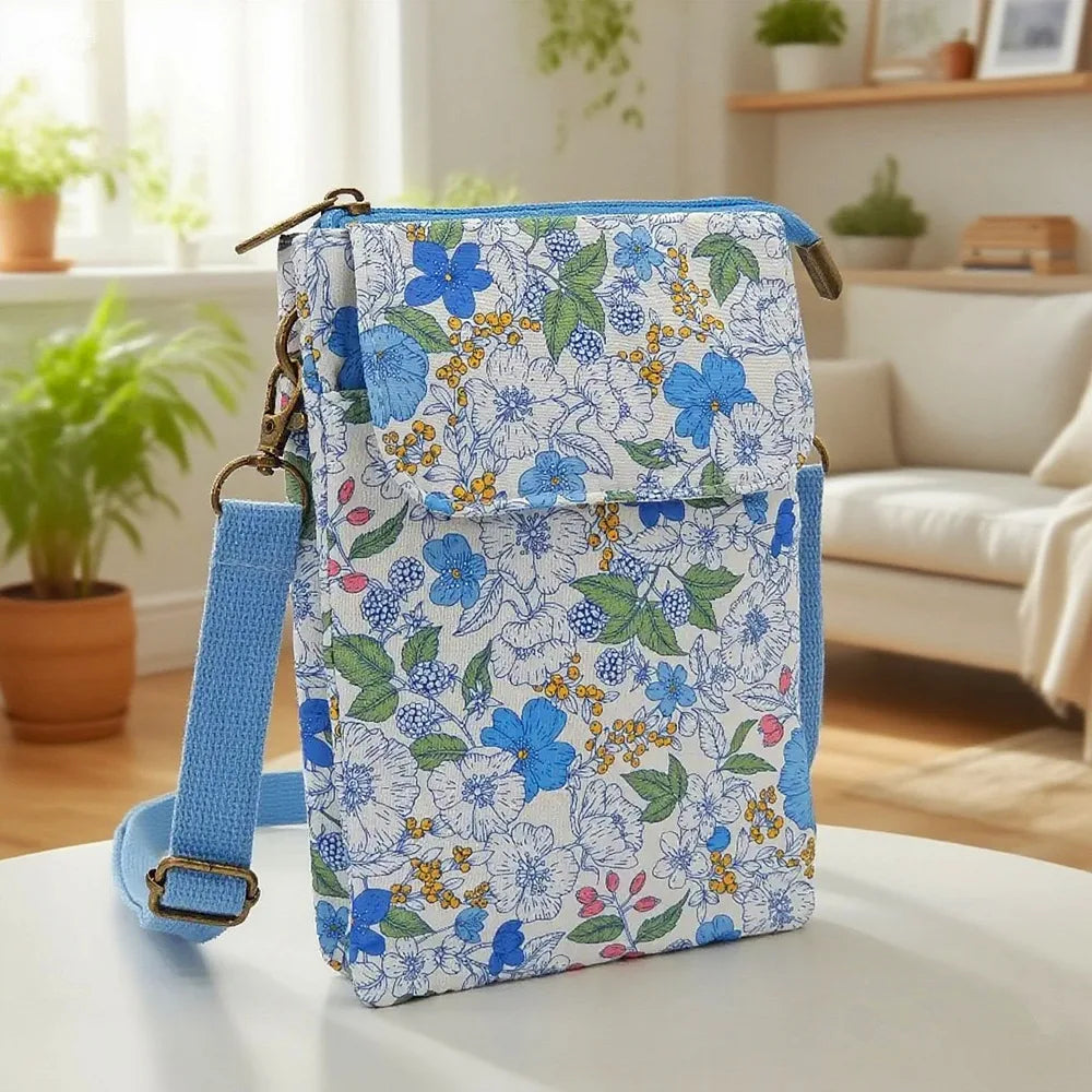 New large-capacity crossbody bag with key pocket, five-layer phone bag - a fashionable must-have for daily commutes