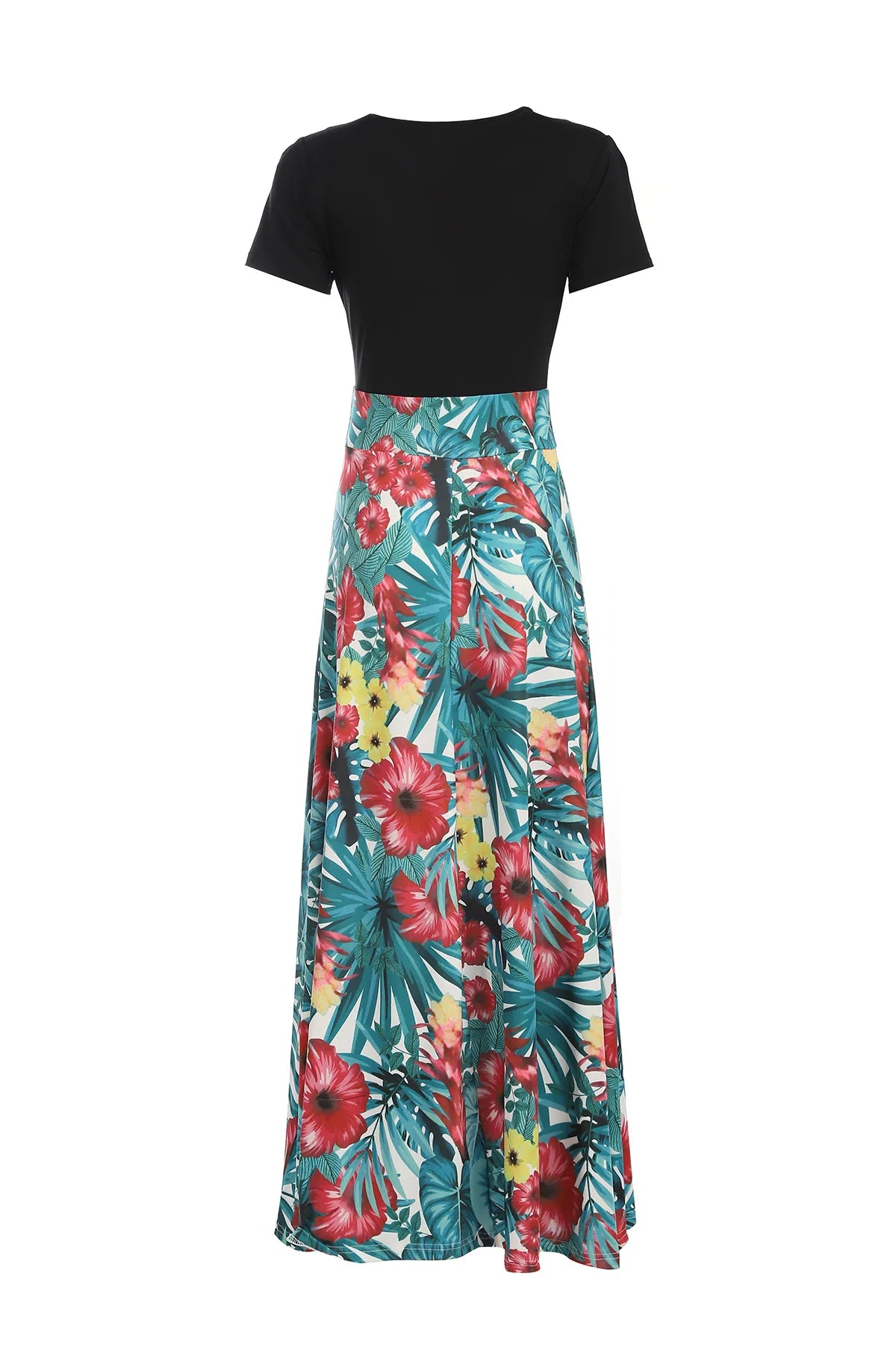 plus Size Floral Print Elegant Mid-Rise Stretchy Dress Women's Casual Comfortable Fit Dress