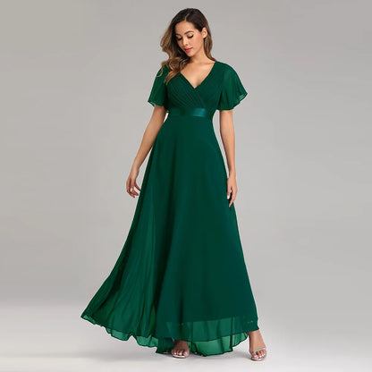 ICCLEK Plus Size Women Clothing Party Evening Dresses Elegant And Pretty Women'S Dresses Chiffon Soft Vestidos De Noche Tallas G