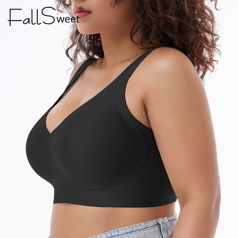 Wireless Bras for Women Seamless Full Coverage Bra No Underwire Soft Push Up Everyday Bralette