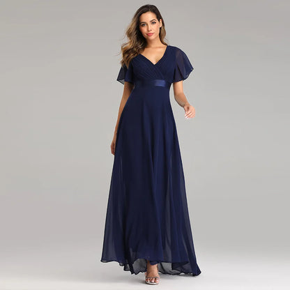 ICCLEK Plus Size Women Clothing Party Evening Dresses Elegant And Pretty Women'S Dresses Chiffon Soft Vestidos De Noche Tallas G