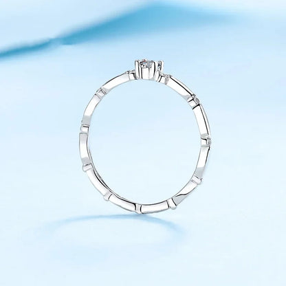 18K White Gold Rings for Women Millennium Reincarnation Set 0.1 Carat Moissanite Ring Sparkling Diamond Ring Wedding Jewelry
