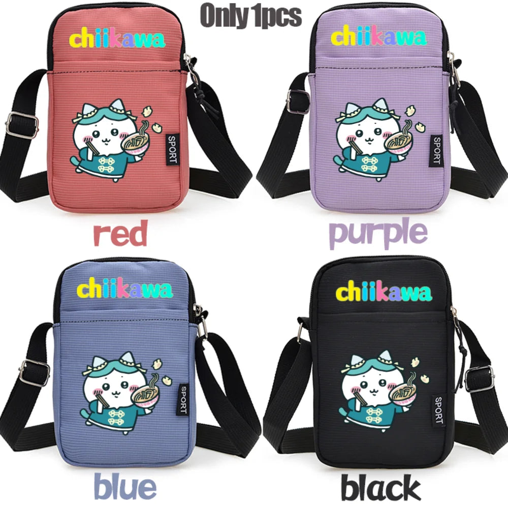 Nanka Chiisakute Kawaii Yatsu Zipper Handbag Wallet Purse Chiikawa Storage Candy Bag Hachiware Usagi Shoulder Bag Birthday Gift