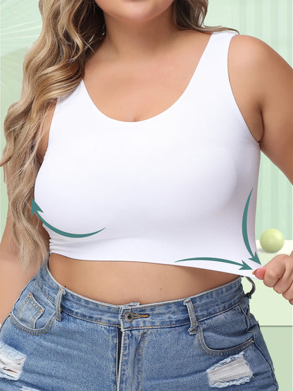 Plus-size women's bra with lift and prevention of sagging, shaping and support for side bust, comfortable without wire support.