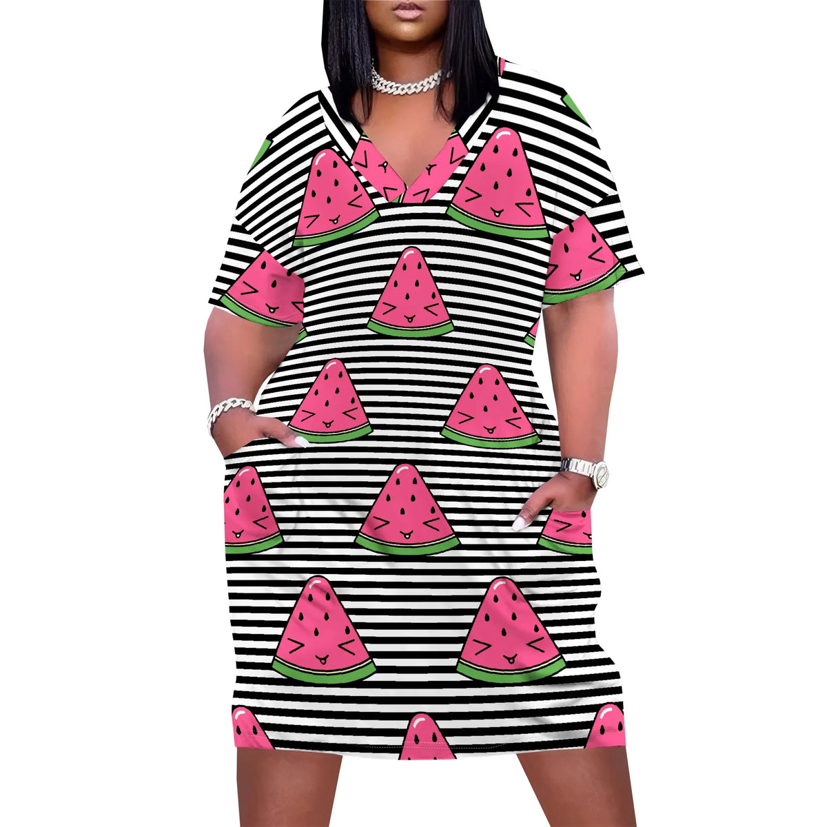 Womens Plus Size African Print Dresses Sexy Casual T-Shirt Dresses Oversized Baggy Summer Sundress