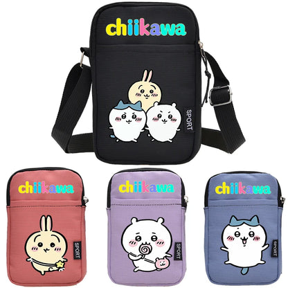 Nanka Chiisakute Kawaii Yatsu Zipper Handbag Wallet Purse Chiikawa Storage Candy Bag Hachiware Usagi Shoulder Bag Birthday Gift