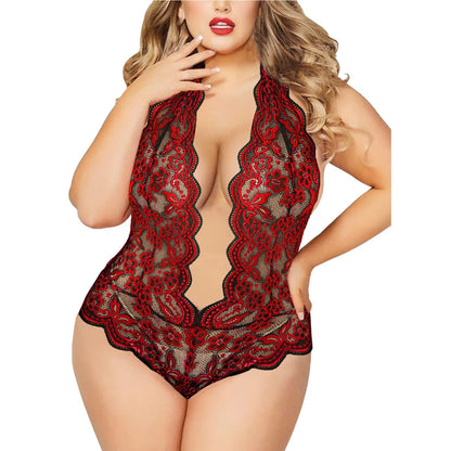Plus Size Bra 2 Pieces Sets Sexy Lingerie Women Lace Embroidery Bra & Brief Sets Underwear Sleepwear Pajamas Exotic Set 4XL