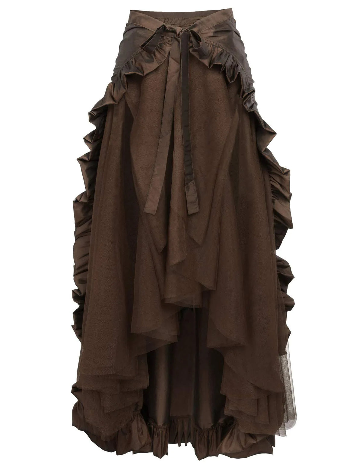 Medieval Bustle Dress Plus Size Women Steampunk Gothic Wrap Victorian Ruffled Pirate Dresses Half Body Skirts Cosplay Costumes