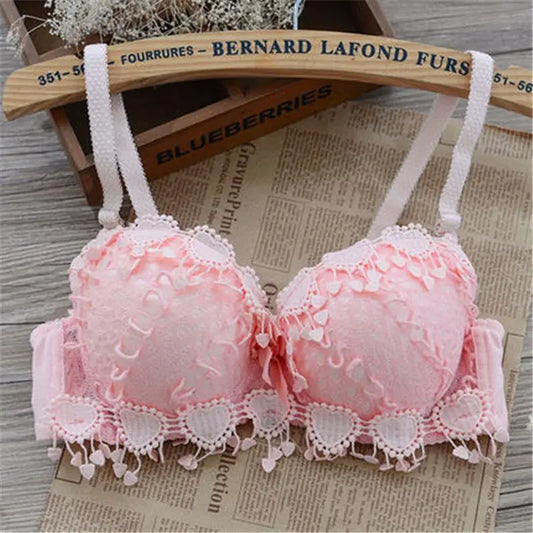 Women Sexy Bra Soft Lace Adjustable Straps Push Up Brassiere Underwire Lingerie Padded Top Ropa De Mujer Brasieres Para Mujer