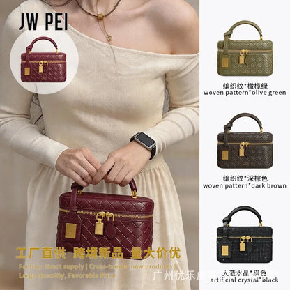 JWPEI New Mini Box Bag - Premium Handbag, Single Shoulder Crossbody Bag, Small Square Bag, Casual Versatile Commuter Bag
