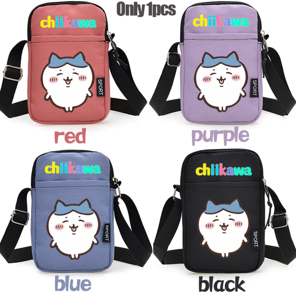 Nanka Chiisakute Kawaii Yatsu Zipper Handbag Wallet Purse Chiikawa Storage Candy Bag Hachiware Usagi Shoulder Bag Birthday Gift