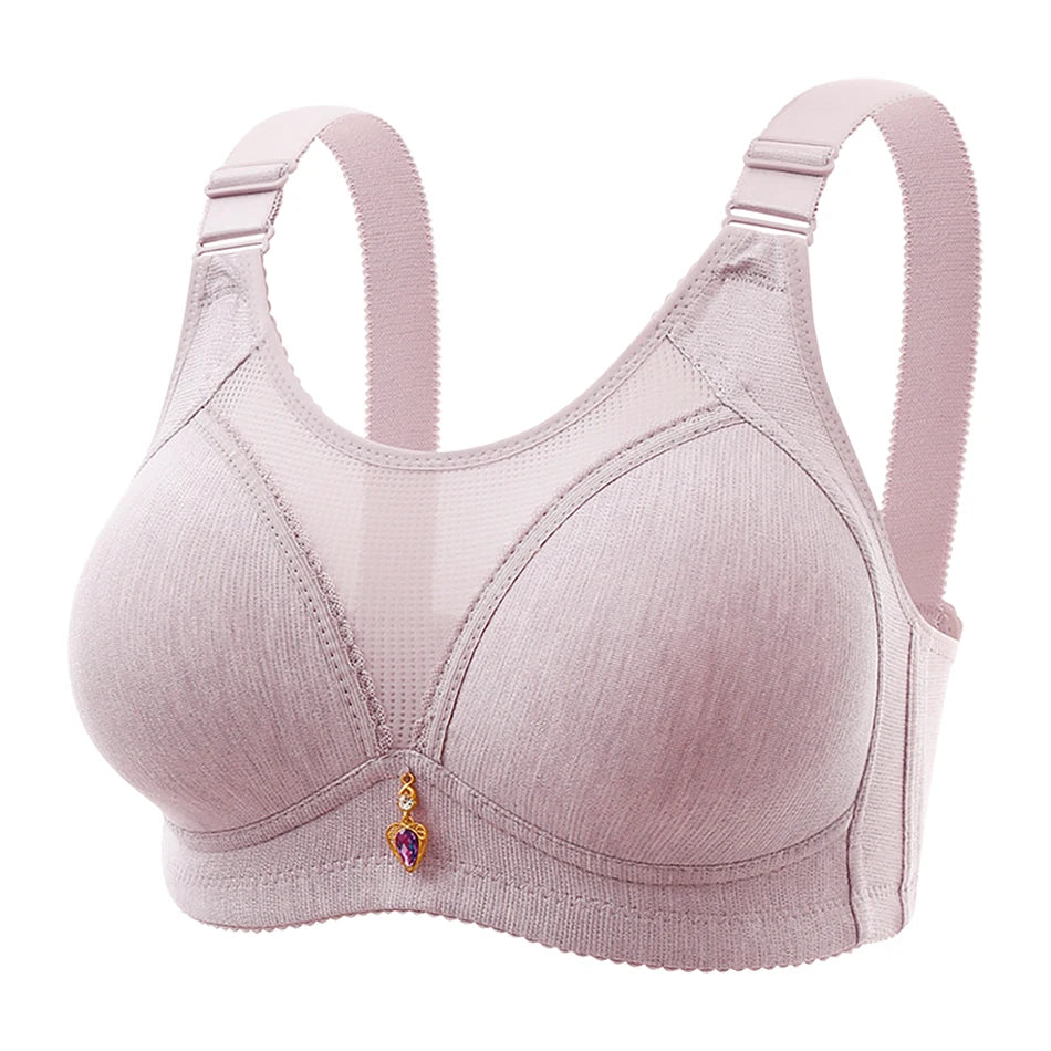 Bra for Women Comfortable Non-slip Push-up Sports Bra with Wide Shoulder Straps Chest Pad for Women Breathable Lingerie