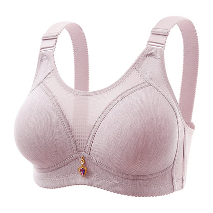 Bra for Women Comfortable Non-slip Push-up Sports Bra with Wide Shoulder Straps Chest Pad for Women Breathable Lingerie