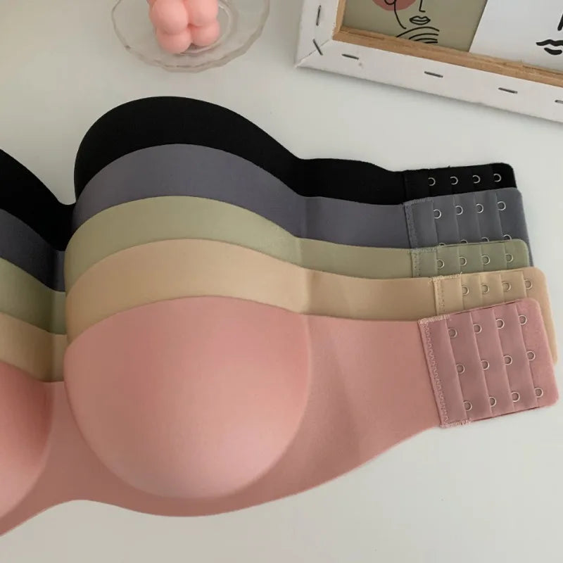 Women's Sexy Strapless Bra Push Up Padded Bras Female Underwear Seamless Invisible Bralette Without Straps Ladies Lingerie Bras