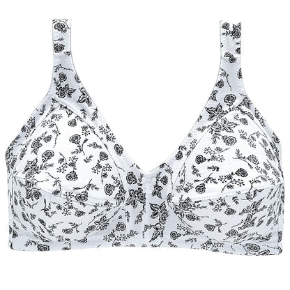 Plus Size Bra Cotton For WOMEN Wireless Brassiere Comfortable Underwear Middle-aged Mom Non Padded Lingerie