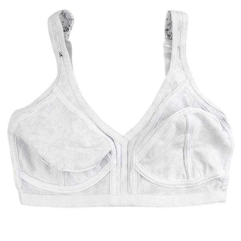Plus Size Bra Cotton For WOMEN Wireless Brassiere Comfortable Underwear Middle-aged Mom Non Padded Lingerie