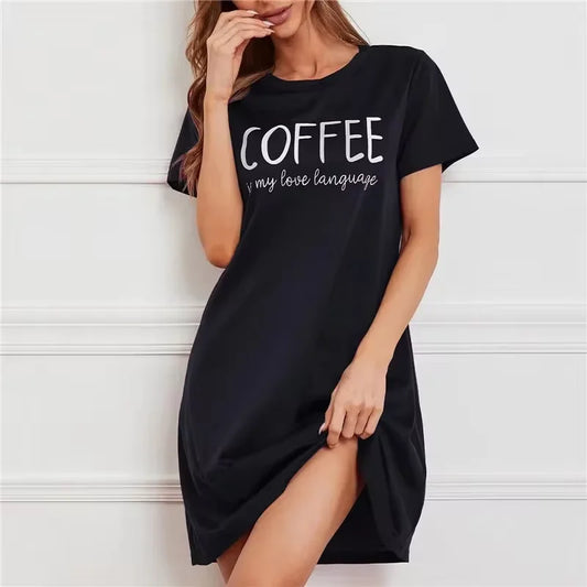 Plus Size Women's Fashion Dresses Outdoor Halter Home Stretchy Nightgowns Sexy Colourful Lips Printed Women's Street Knee Skirt
