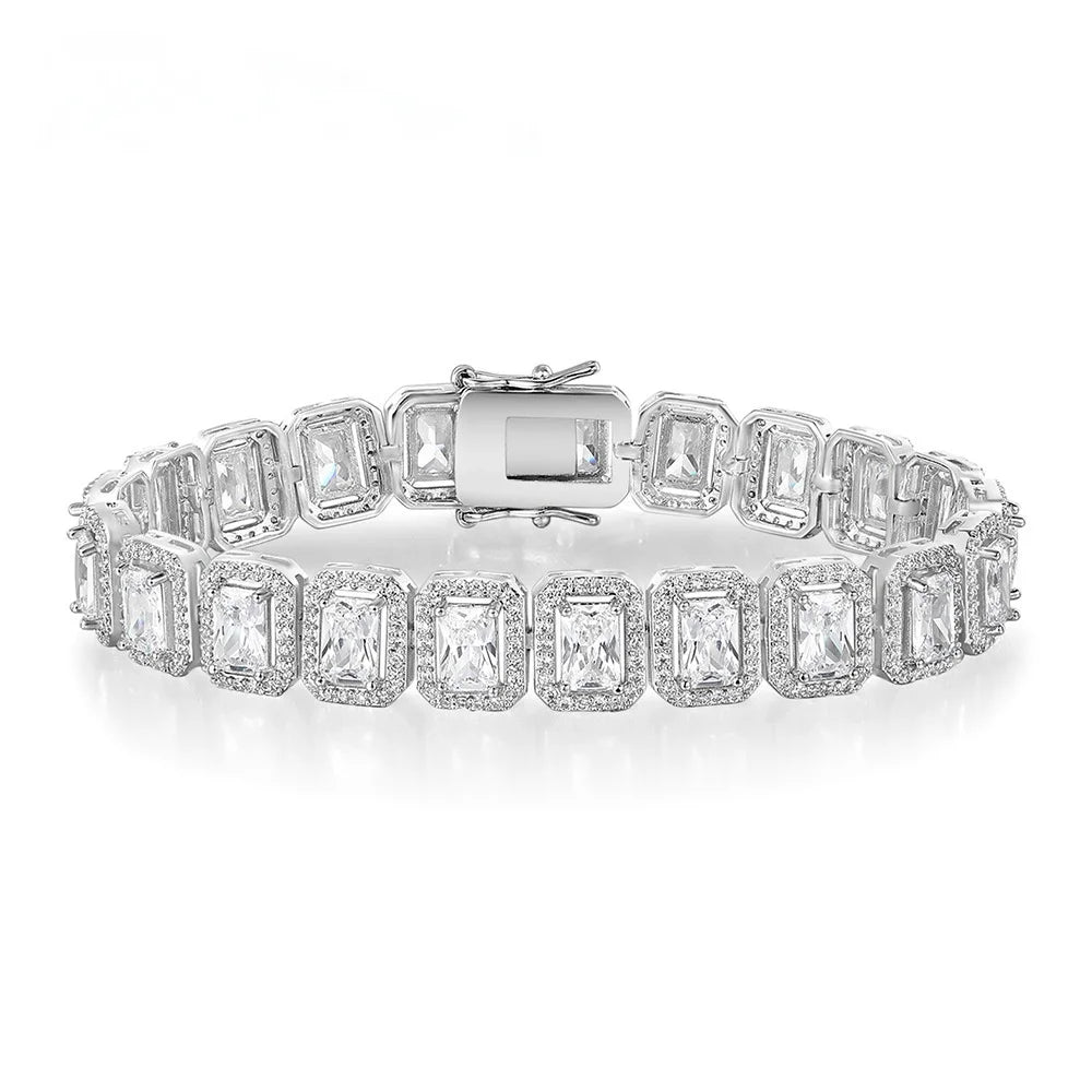 SY Luxury Jewelry 925 Sterling Silver Bracelet 18K Gold Plated Bangle CZ Zircon Tennis Chain Bracelets For Women Fine Jewelry