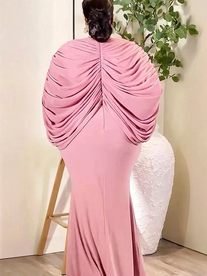 Elegant African Dresses for Women Plus Size Outfits Evening Party Long Dress Dashiki Ankara Batwing Sleeve Gown African Clothes