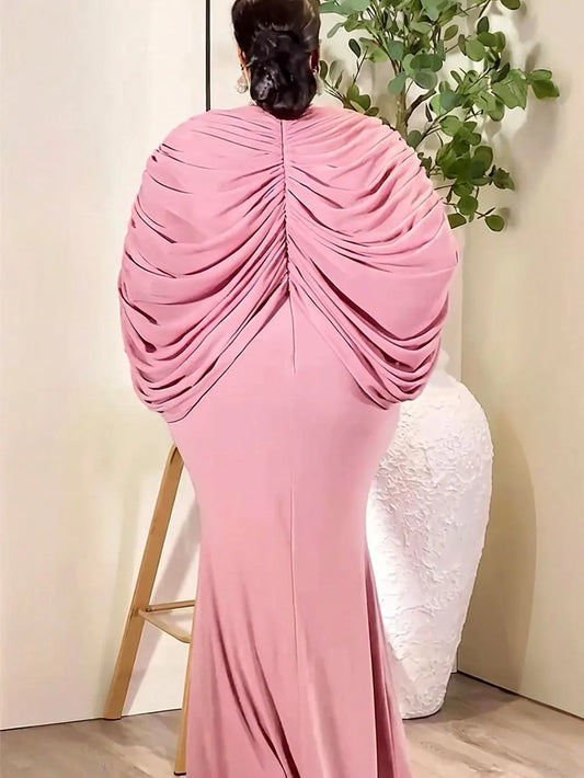 Elegant African Dresses for Women Plus Size Outfits Evening Party Long Dress Dashiki Ankara Batwing Sleeve Gown African Clothes