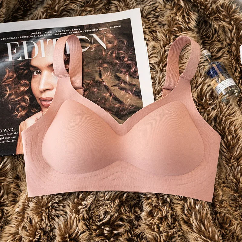 Push-Up Seamless Bras For Women Plus Size Bra Non-wire Wide Adjustable Straps Underwear Sexy Lingerie Comfort Intimates M-3XL