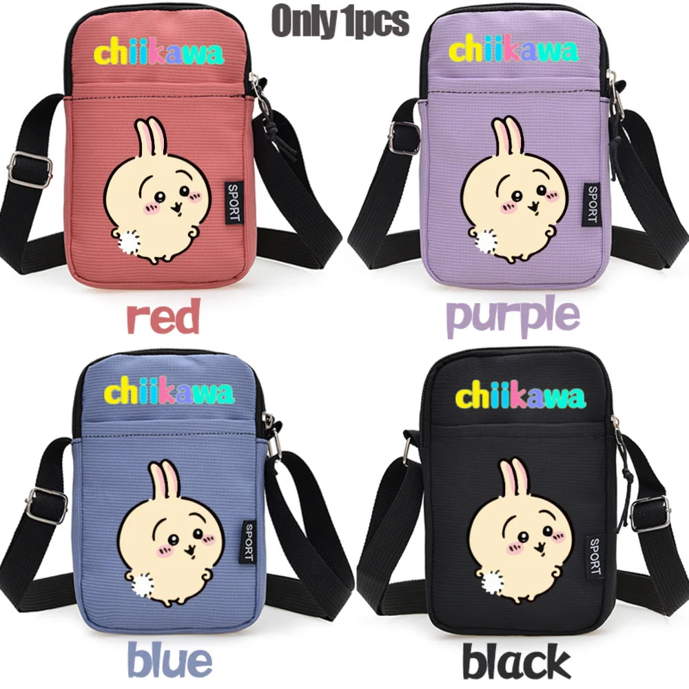 Nanka Chiisakute Kawaii Yatsu Zipper Handbag Wallet Purse Chiikawa Storage Candy Bag Hachiware Usagi Shoulder Bag Birthday Gift