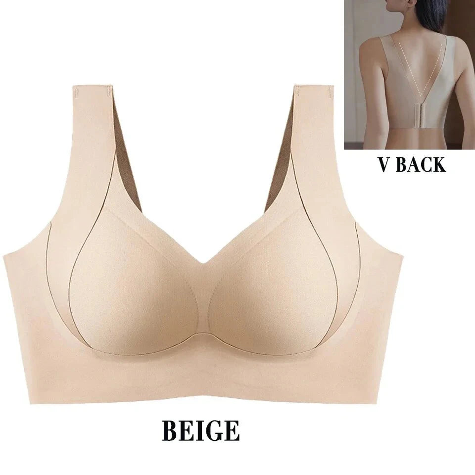 Plus Size Full Coverage Bras For Women No Underwire T-shirt Bra Seamless Push Up Daily Bralette Underwear With Soft Support Bra