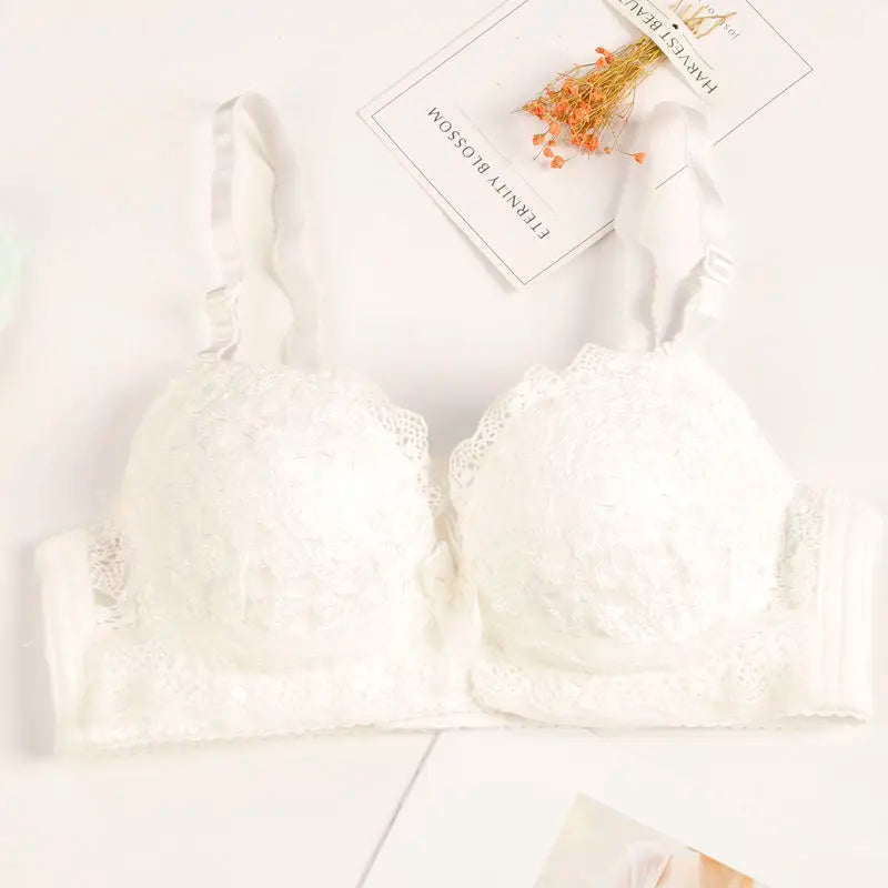 New Bra Woman Underwear Push Up Bra Lingerie Unlined Lace Bra Women Sexy Female Back Closure Lolita Brassiere 3/4 Cup Bra