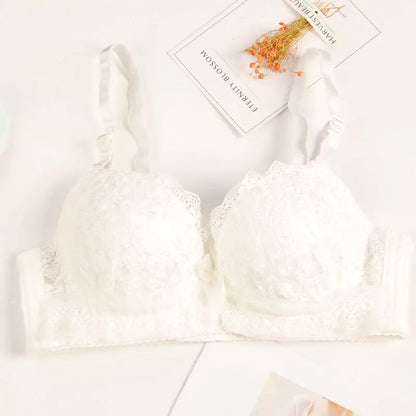 New Bra Woman Underwear Push Up Bra Lingerie Unlined Lace Bra Women Sexy Female Back Closure Lolita Brassiere 3/4 Cup Bra
