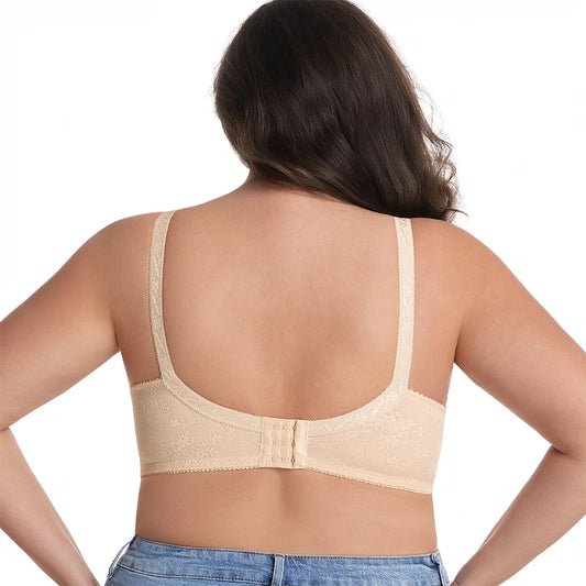 Plus Size Wireless Bra Full Coverage Soft Comfort Bras for Women Side Support Underwear No Underwire Brassiere Breathable