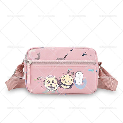 Cute Chiikawas Women Shoulder Waist Bag Kawaii Hachiware Usagi Fanny Pack Female Crossbody Bum Bag Canvas Chest Pack Phone Pouch