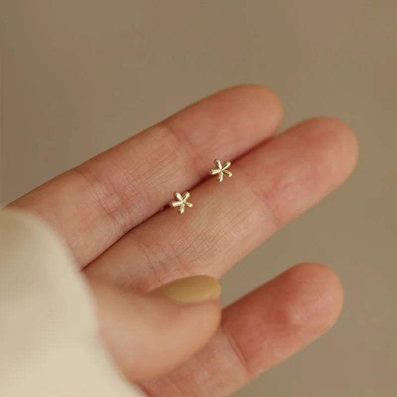 Cute Star Beads Tassel Stud Earrings Women Gold Plated Small Fresh Jewelry Zircon Earrings