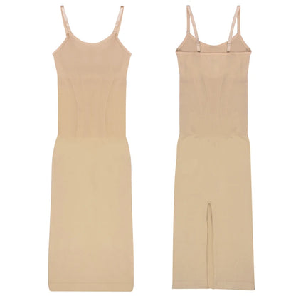Wechery Plus Size Woman Clothing High Elasticity Abdominal Compression Slim Slip Dress Female Elegant Party Dresses