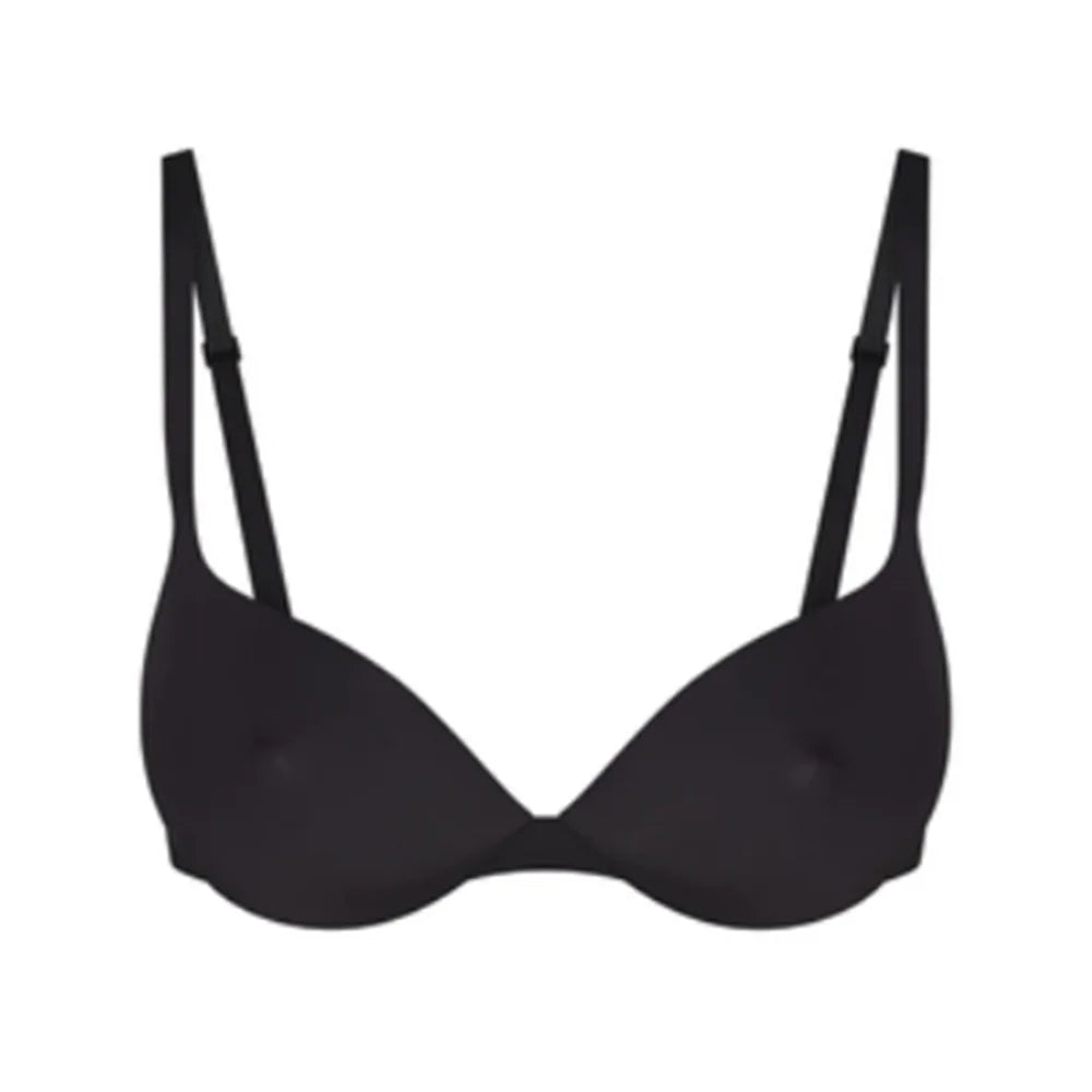 Women Push Up Bra Simple Underwear Seamless Bras with Adjustable Straps Underwire Support Comfort Invisible for All-Day Wear