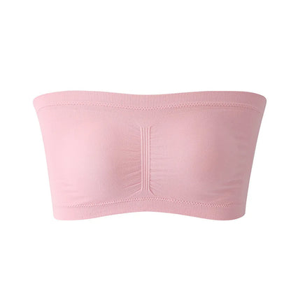 DOIAESKVE Plus Size Women's Tube Top Strapless Bra Wireless Women's Bra Big Size 5XL 6XL