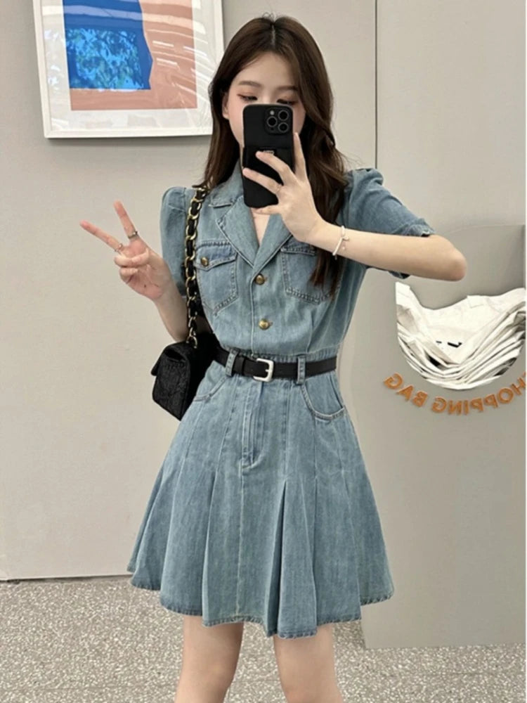 Woman Dress Short Tight Dresses for Women Mini Night Club Corset Bodycon Denim Fashion Summer 2025 Xxl Women's Clothing Curvy G