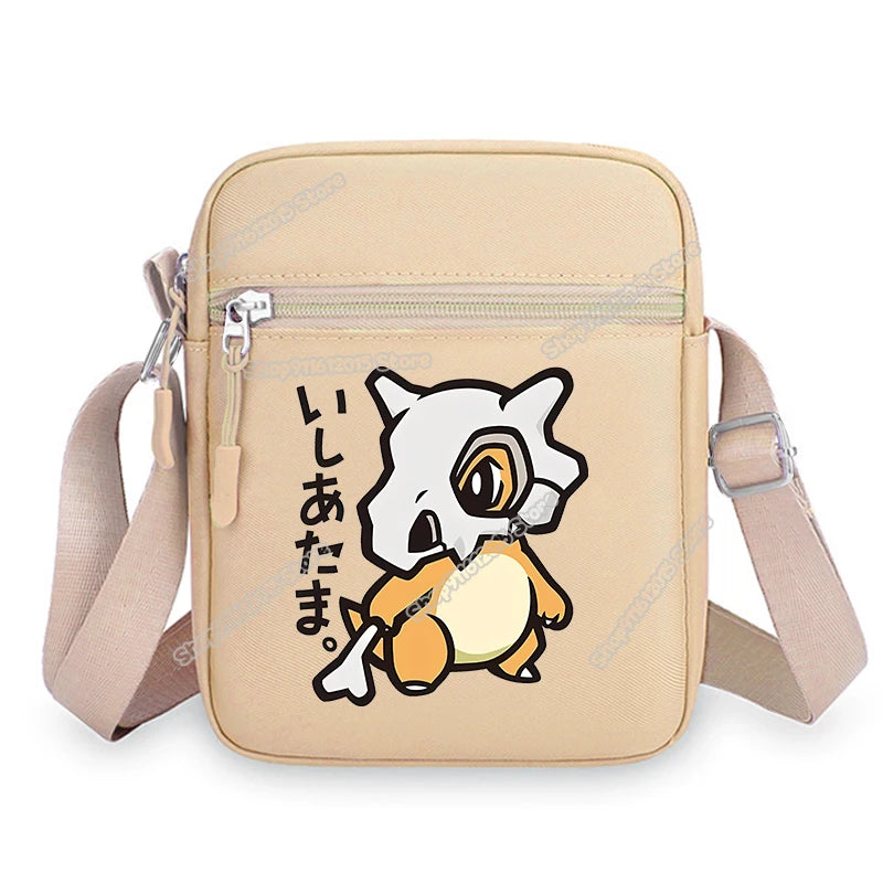 Anime Pokemons Leafeon Shoulder Bag Venusaur Raichu Cubone Waist Packs Dragonite Glaceon Crossbody Phone Pouch Boy Girl Satchel
