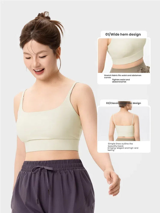 Plus Size Sports Bra for Women Wireless Yoga Bras with Fixed Cups Seamless Workout Vest for Gym Pilates Large Size XXL XXXL