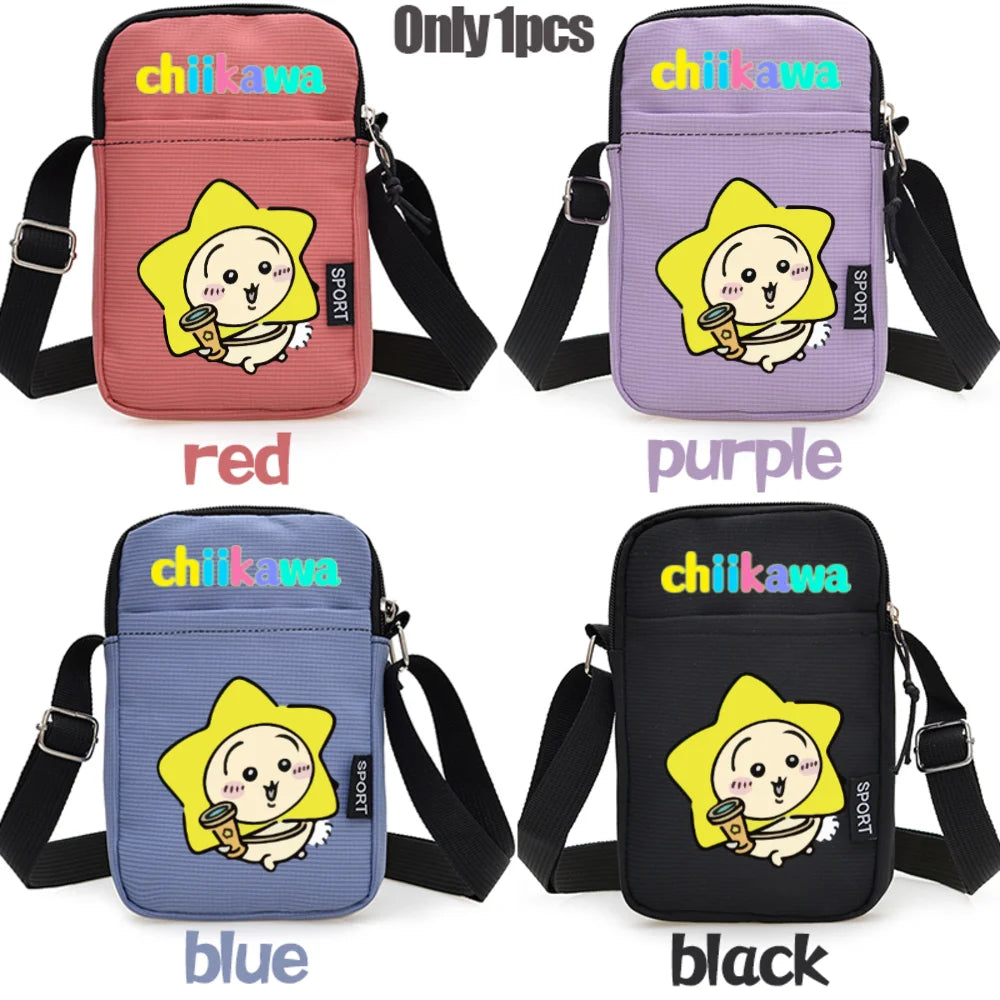 Nanka Chiisakute Kawaii Yatsu Zipper Handbag Wallet Purse Chiikawa Storage Candy Bag Hachiware Usagi Shoulder Bag Birthday Gift