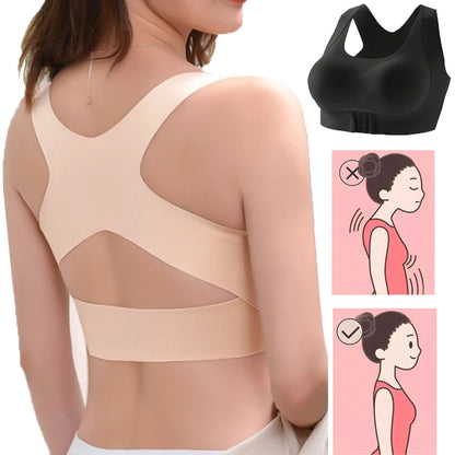 Women Sports Bras For Women Push Up Bra Posture Corrector Bralette Front Closure Female Underwear Cross Back Tops Top Women Bra