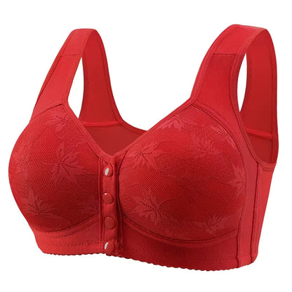 Plus Size Sports Bra Comfortable Wireless Bra with Thin Cotton Cup Breathable Supportive and Shaping Floral Print Lightly Padded
